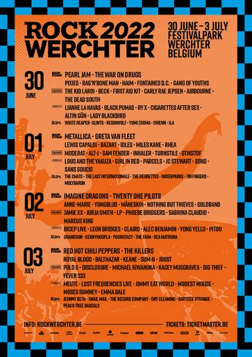 Rock Werchter 2022: Lineup + Ticket Info .